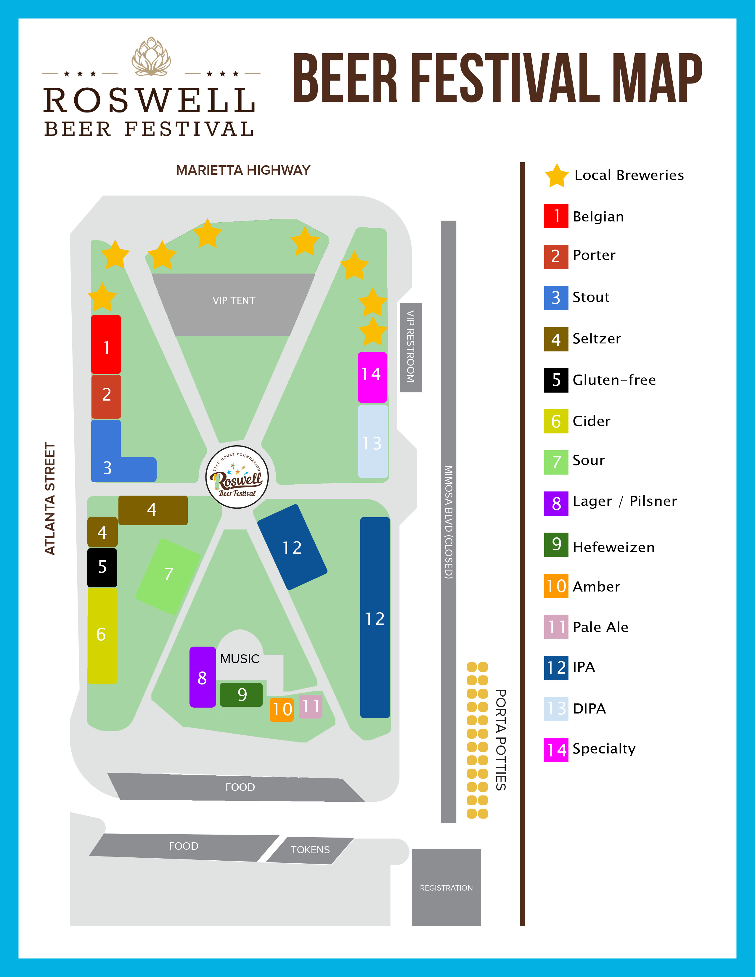 Festival Map Roswell Beer Festival 2024